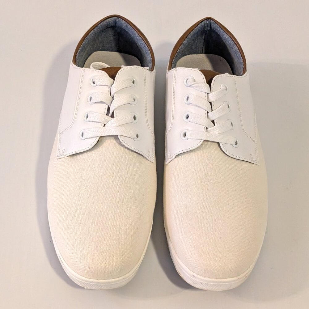 Bruno Marc Men's Oxfords Sneakers-White, Size 8, New in Box - Picture 3 of 6